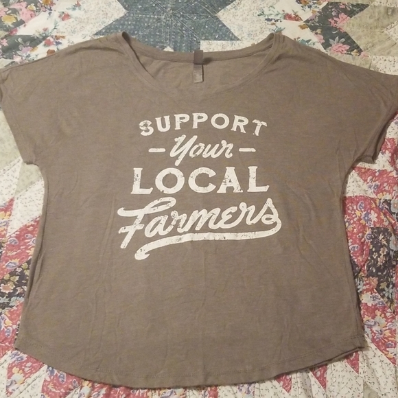 Next Level Apparel Tops - Support Your Local Farmers sz L farm tshirt